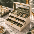 𝒄𝒓𝒆𝒔𝒔𝒂𝒍𝒊𝒏𝒆™ Tiered Jewelry Storage Box