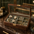 𝒄𝒓𝒆𝒔𝒔𝒂𝒍𝒊𝒏𝒆™ Walnut Watch & Jewelry Box