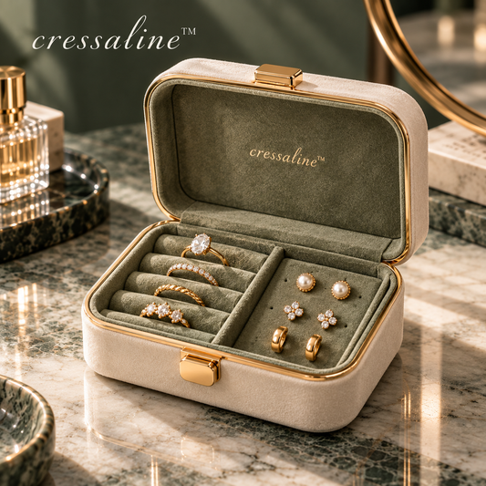 𝒄𝒓𝒆𝒔𝒔𝒂𝒍𝒊𝒏𝒆™ Velvet Ring & Earring Case