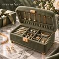 𝒄𝒓𝒆𝒔𝒔𝒂𝒍𝒊𝒏𝒆™ Velvet Jewelry Organizer Chest