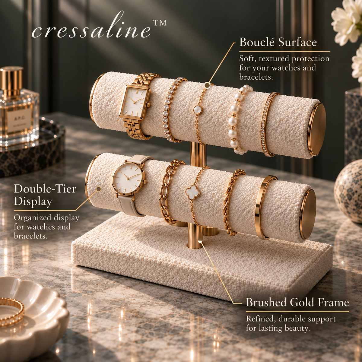 𝒄𝒓𝒆𝒔𝒔𝒂𝒍𝒊𝒏𝒆™ Watch & Bracelet Display Stand
