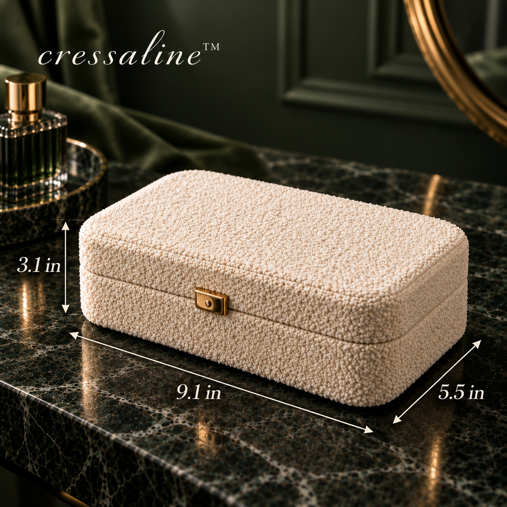 𝒄𝒓𝒆𝒔𝒔𝒂𝒍𝒊𝒏𝒆™ Bouclé Jewelry Organizer