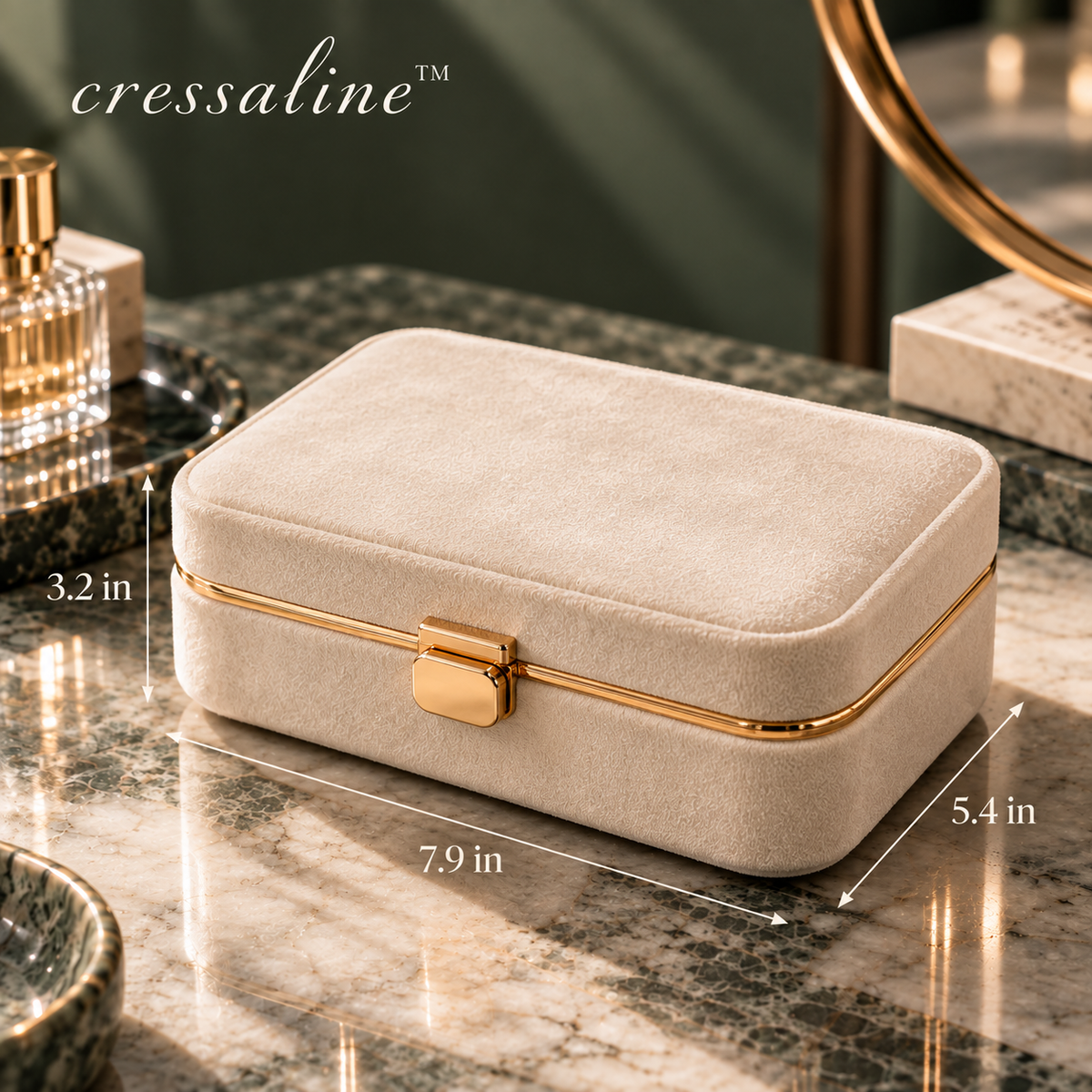 𝒄𝒓𝒆𝒔𝒔𝒂𝒍𝒊𝒏𝒆™ Velvet Ring & Earring Case