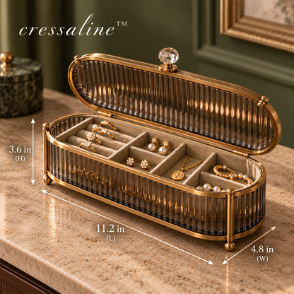 𝒄𝒓𝒆𝒔𝒔𝒂𝒍𝒊𝒏𝒆™ Fluted Glass Trinket Chest