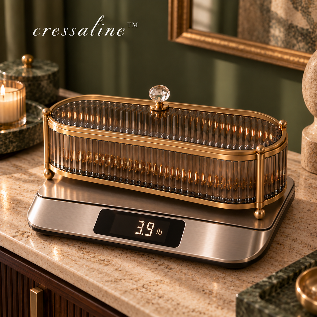 𝒄𝒓𝒆𝒔𝒔𝒂𝒍𝒊𝒏𝒆™ Fluted Glass Trinket Chest