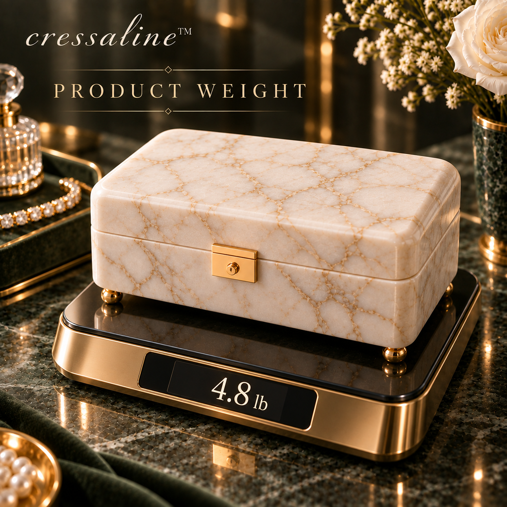 𝒄𝒓𝒆𝒔𝒔𝒂𝒍𝒊𝒏𝒆™ Marble Jewelry Catchall Box