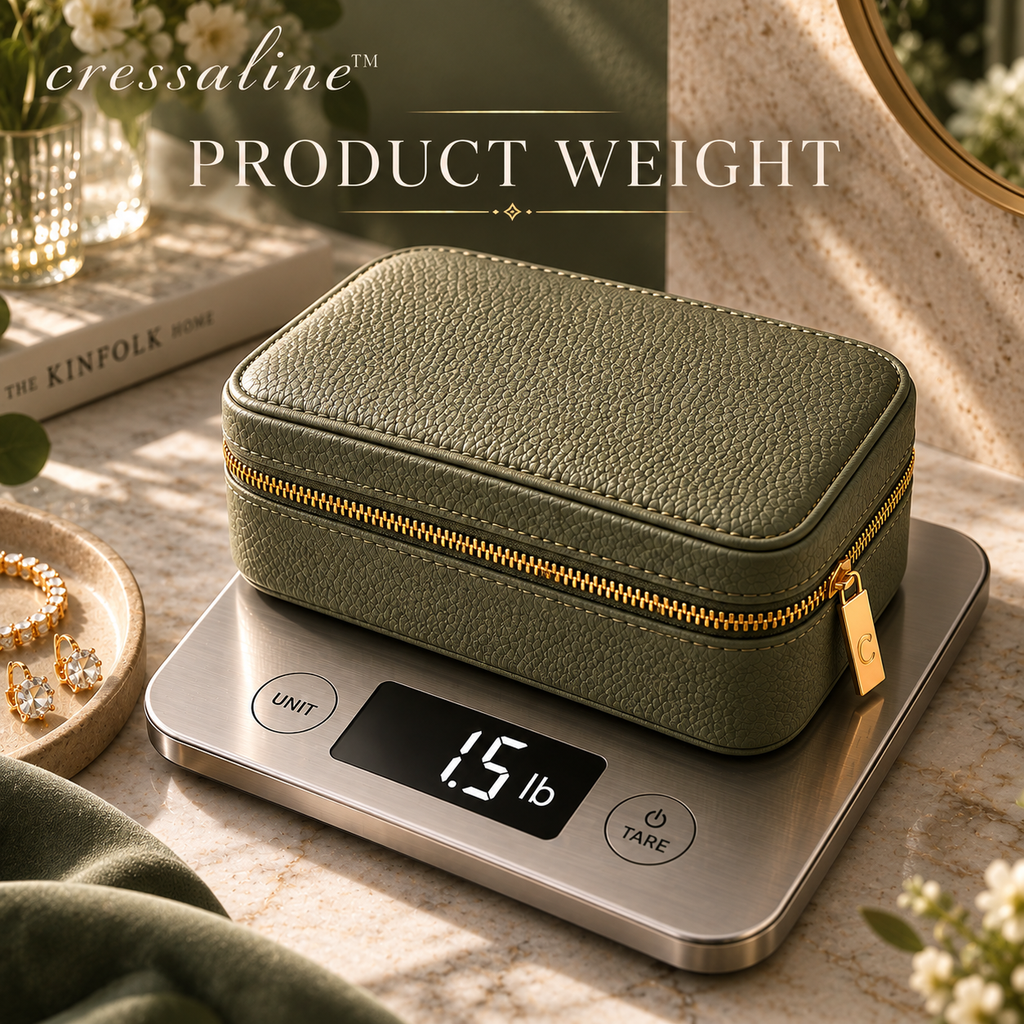 𝒄𝒓𝒆𝒔𝒔𝒂𝒍𝒊𝒏𝒆™ Leather Jewelry Travel Case