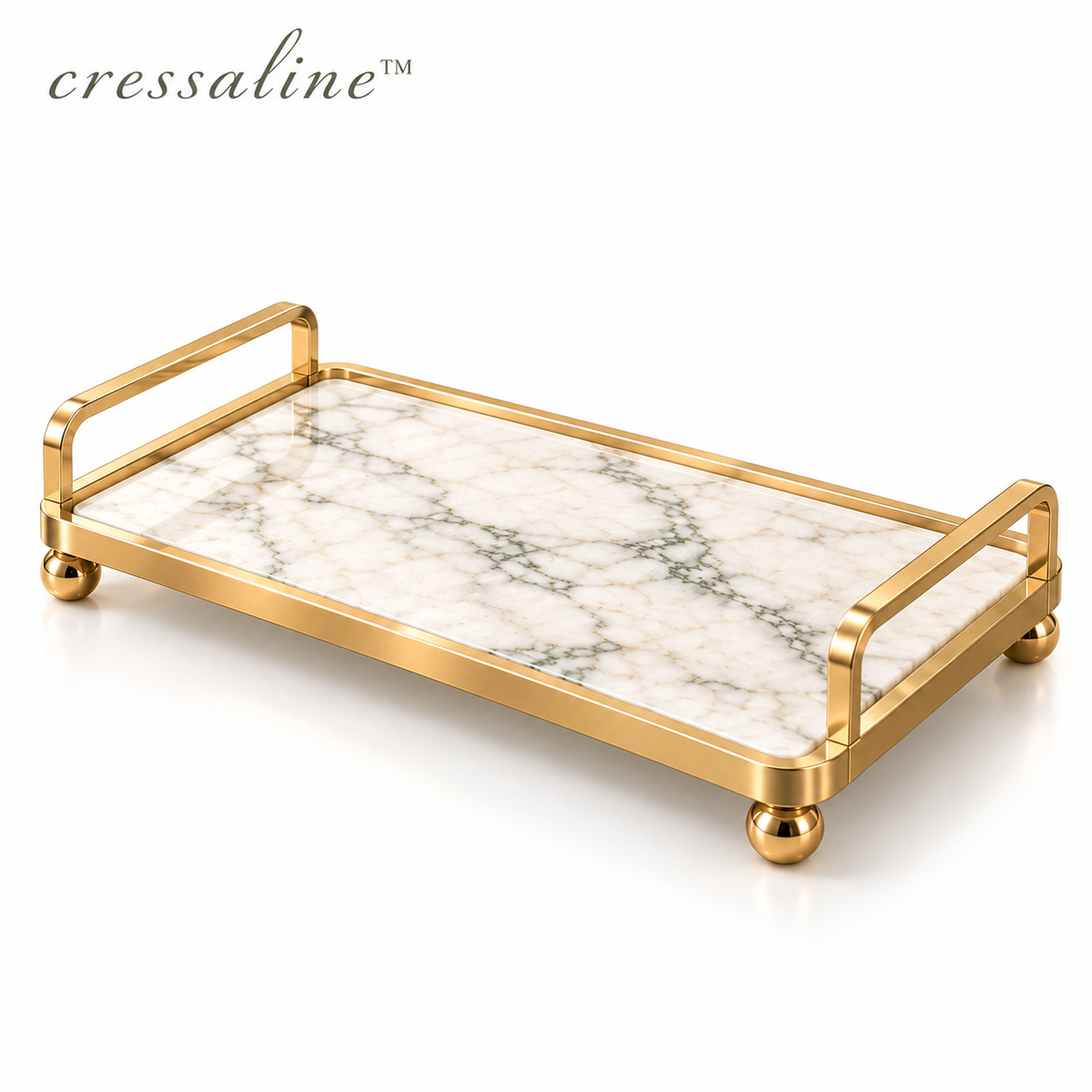 𝒄𝒓𝒆𝒔𝒔𝒂𝒍𝒊𝒏𝒆™ Marble Vanity Jewelry Tray