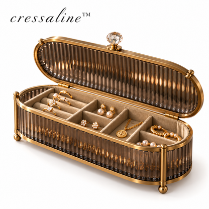 𝒄𝒓𝒆𝒔𝒔𝒂𝒍𝒊𝒏𝒆™ Fluted Glass Trinket Chest