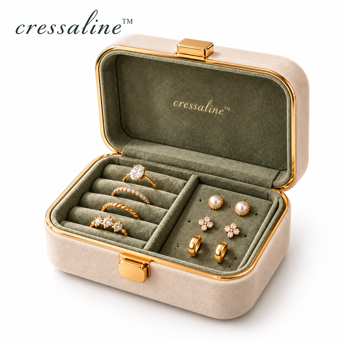 𝒄𝒓𝒆𝒔𝒔𝒂𝒍𝒊𝒏𝒆™ Velvet Ring & Earring Case