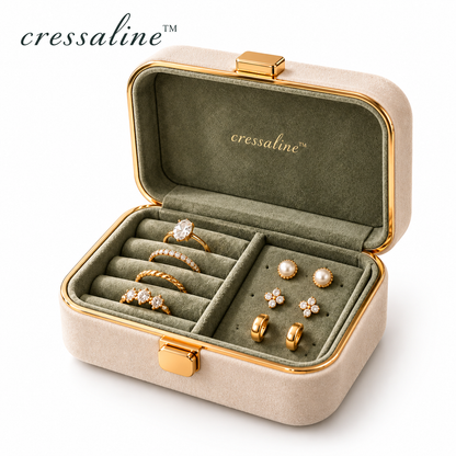 𝒄𝒓𝒆𝒔𝒔𝒂𝒍𝒊𝒏𝒆™ Velvet Ring & Earring Case